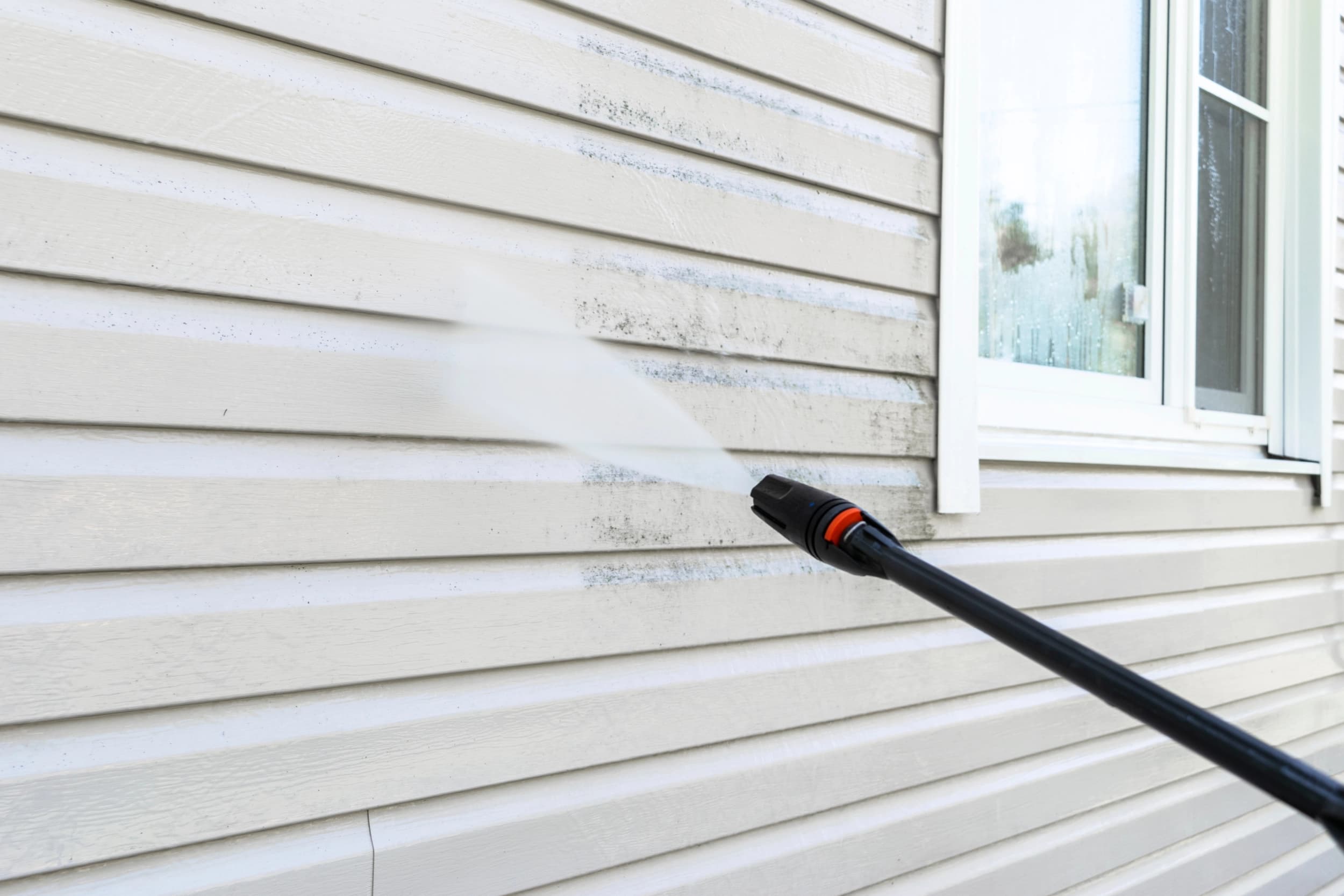 Muret facade efter rens